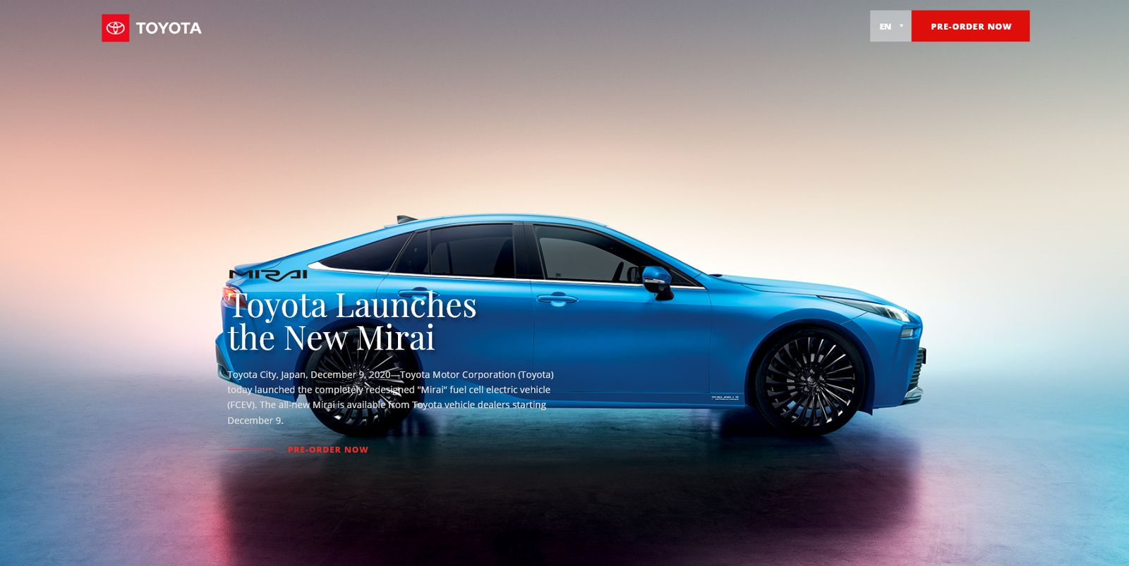 Landing Page Toyota Meira